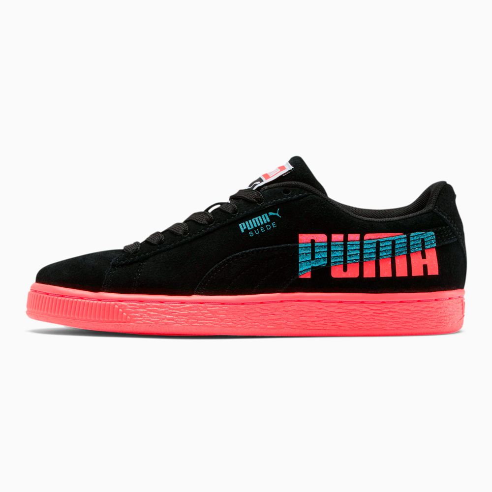 Puma Suede Classic Glitz Női Sportcipő - Rózsaszín/Fekete ( Hungary - UXREC4781 )